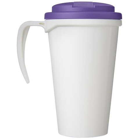Brite-Ameriano® Grande 350 ml Isolierbecher mit auslaufsicherem Schraubverschluss, weiss, lila bedrucken, Art.-Nr. 21042011 Brite-Ameriano® Grande 350 ml Isolierbecher mit auslaufsicherem Schraubverschluss, weiss, lila bedrucken, Art.-Nr. 21042011