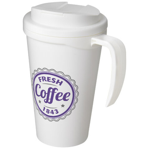 Americano® Grande 350 ml Isolierbecher mit auslaufsicherem Schraubverschluss, weiss bedrucken, Art.-Nr. 21042105