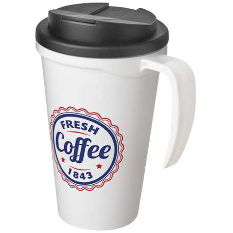 Americano® Grande 350 ml Isolierbecher mit auslaufsicherem Schraubverschluss, weiss, schwarz bedrucken, Art.-Nr. 21042106 Americano® Grande 350 ml Isolierbecher mit auslaufsicherem Schraubverschluss, weiss, schwarz bedrucken, Art.-Nr. 21042106