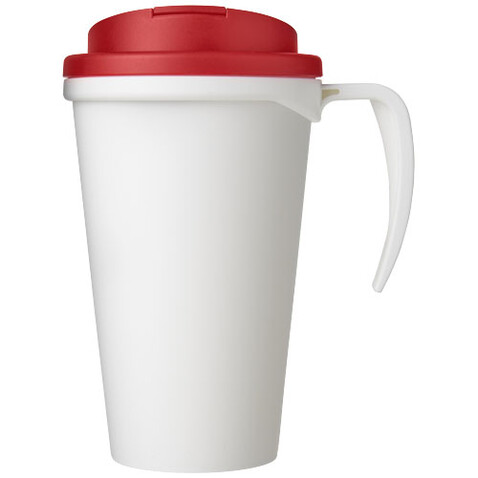 Americano® Grande 350 ml Isolierbecher mit auslaufsicherem Schraubverschluss, weiss, rot bedrucken, Art.-Nr. 21042107 Americano® Grande 350 ml Isolierbecher mit auslaufsicherem Schraubverschluss, weiss, rot bedrucken, Art.-Nr. 21042107