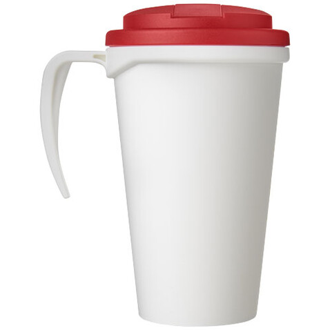 Americano® Grande 350 ml Isolierbecher mit auslaufsicherem Schraubverschluss, weiss, rot bedrucken, Art.-Nr. 21042107 Americano® Grande 350 ml Isolierbecher mit auslaufsicherem Schraubverschluss, weiss, rot bedrucken, Art.-Nr. 21042107