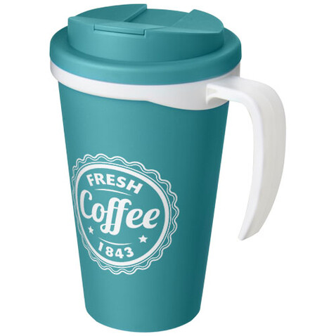 Americano® Grande 350 ml Isolierbecher mit auslaufsicherem Schraubverschluss, aquablau bedrucken, Art.-Nr. 21042112