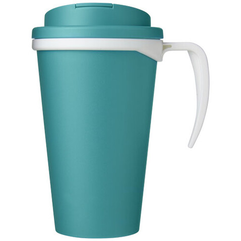 Americano® Grande 350 ml Isolierbecher mit auslaufsicherem Schraubverschluss, aquablau bedrucken, Art.-Nr. 21042112