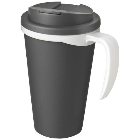 Americano® Grande 350 ml Isolierbecher mit auslaufsicherem Schraubverschluss, grau bedrucken, Art.-Nr. 21042114