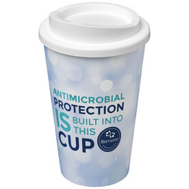 Brite-Americano® Pure 350 ml Isolierbecher, antimikrobiell, weiss bedrucken, Art.-Nr. 21042401