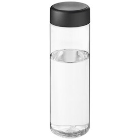 H2O Active® Vibe 850 ml Sportflasche mit Drehdeckel, transparent, schwarz bedrucken, Art.-Nr. 21043000