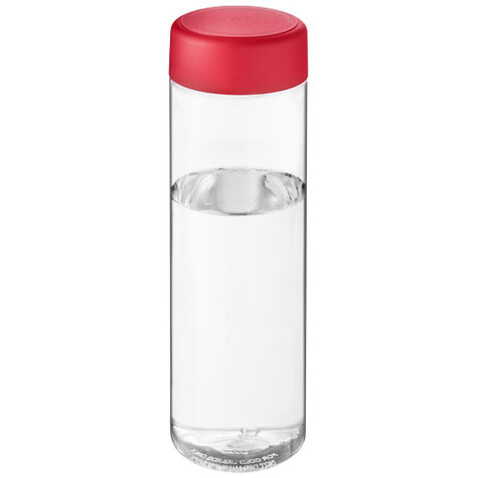 H2O Active® Vibe 850 ml Sportflasche mit Drehdeckel, transparent, rot bedrucken, Art.-Nr. 21043002