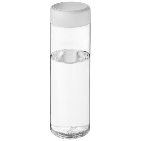 H2O Active® Vibe 850 ml Sportflasche mit Drehdeckel, transparent, weiss bedrucken, Art.-Nr. 21043003