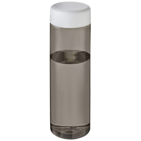 H2O Active® Vibe 850 ml Sportflasche mit Drehdeckel, kohle, weiss bedrucken, Art.-Nr. 21043013