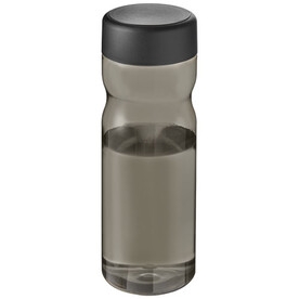H2O Active® Eco Base 650 ml Sportflasche mit Drehdeckel, kohle, schwarz bedrucken, Art.-Nr. 21043500