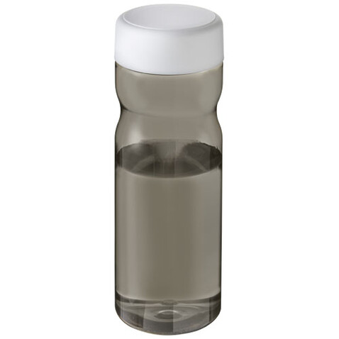 H2O Active® Eco Base 650 ml Sportflasche mit Drehdeckel, kohle, weiss bedrucken, Art.-Nr. 21043501 H2O Active® Eco Base 650 ml Sportflasche mit Drehdeckel, kohle, weiss bedrucken, Art.-Nr. 21043501
