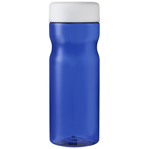 H2O Active® Eco Base 650 ml Sportflasche mit Drehdeckel, blau, weiss bedrucken, Art.-Nr. 21043503