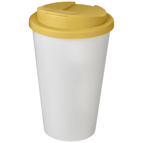 Americano® 350 ml Isolierbecher mit auslaufsicherem Schraubverschluss, weiss, gelb bedrucken, Art.-Nr. 21069513 Americano® 350 ml Isolierbecher mit auslaufsicherem Schraubverschluss, weiss, gelb bedrucken, Art.-Nr. 21069513