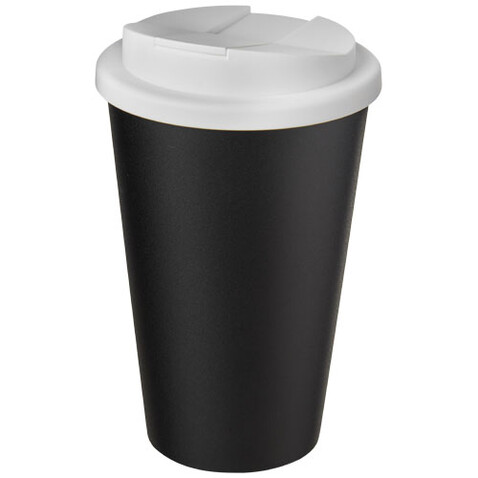 Americano® 350 ml Isolierbecher mit auslaufsicherem Schraubverschluss, schwarz, weiss bedrucken, Art.-Nr. 21069514
