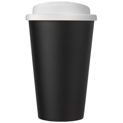 Americano® 350 ml Isolierbecher mit auslaufsicherem Schraubverschluss, schwarz, weiss bedrucken, Art.-Nr. 21069514