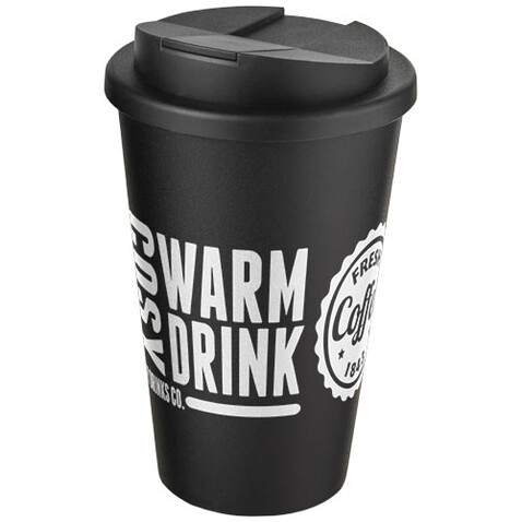 Americano® 350 ml Isolierbecher mit auslaufsicherem Schraubverschluss, schwarz bedrucken, Art.-Nr. 21069515