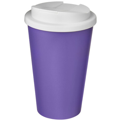 Americano® 350 ml Isolierbecher mit auslaufsicherem Schraubverschluss, lila, weiss bedrucken, Art.-Nr. 21069522