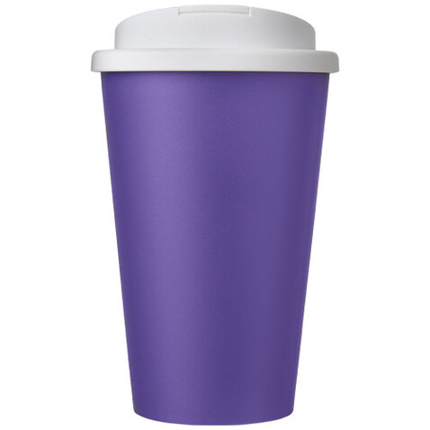 Americano® 350 ml Isolierbecher mit auslaufsicherem Schraubverschluss, lila, weiss bedrucken, Art.-Nr. 21069522