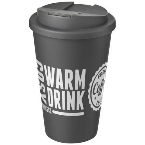 Americano® 350 ml Isolierbecher mit auslaufsicherem Schraubverschluss, grau bedrucken, Art.-Nr. 21069527