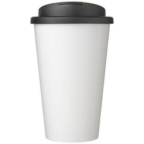 Brite-Americano® 350 ml Isolierbecher mit auslaufsicherem Schraubverschluss, weiss, schwarz bedrucken, Art.-Nr. 21069700