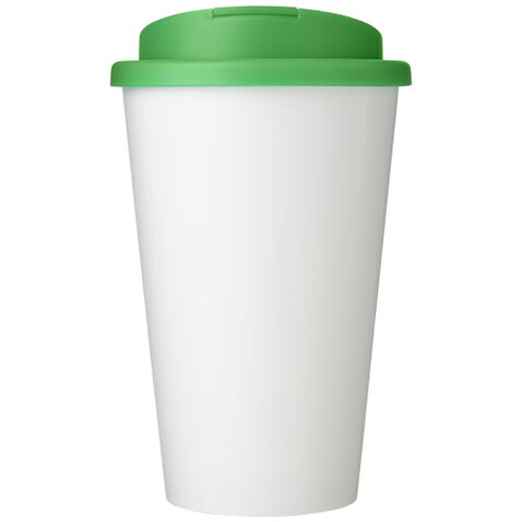 Brite-Americano® 350 ml Isolierbecher mit auslaufsicherem Schraubverschluss, weiss, grün bedrucken, Art.-Nr. 21069706