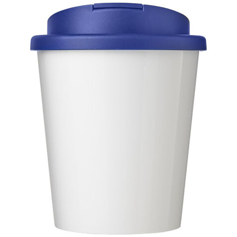 Brite-Americano® Espresso 250 ml Isolierbecher mit auslaufsicherem Schraubverschluss, weiss, blau bedrucken, Art.-Nr. 21069801