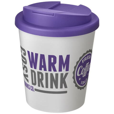 Americano® Espresso 250 ml Isolierbecher mit auslaufsicherem Schraubverschluss, weiss, lila bedrucken, Art.-Nr. 21069904