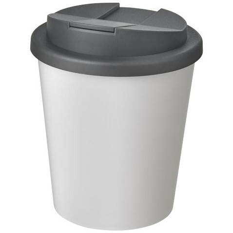 Americano® Espresso 250 ml Isolierbecher mit auslaufsicherem Schraubverschluss, weiss, grau bedrucken, Art.-Nr. 21069905