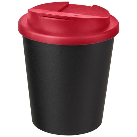 Americano® Espresso 250 ml Isolierbecher mit auslaufsicherem Schraubverschluss, schwarz, rot bedrucken, Art.-Nr. 21069908