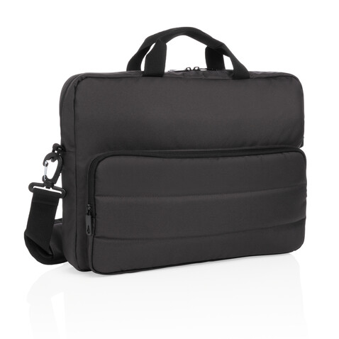 Impact AWARE™ RPET 15,6&quot; Laptop-Tasche schwarz bedrucken, Art.-Nr. P730.041