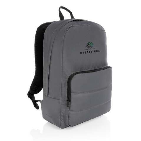 Impact AWARE™ RPET Basic 15,6" Laptop-Rucksack anthrazit bedrucken, Art.-Nr. P762.012