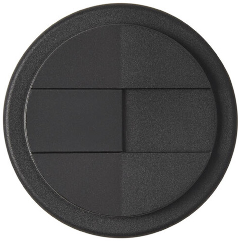 Brite-Ameriano® Grande 350 ml Isolierbecher mit auslaufsicherem Schraubverschluss, schwarz, schwarz bedrucken, Art.-Nr. 21042000