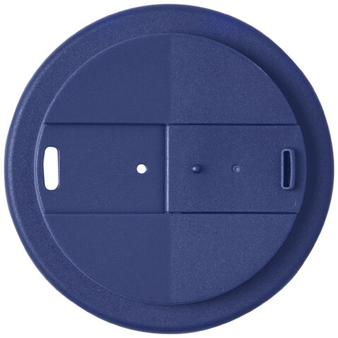 Brite-Americano® Espresso 250 ml Isolierbecher mit auslaufsicherem Schraubverschluss, weiss, blau bedrucken, Art.-Nr. 21069801