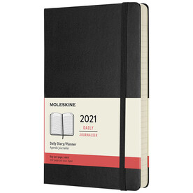 Moleskine Hardcover 12 Monate Tageskalender, schwarz bedrucken, Art.-Nr. 10775390