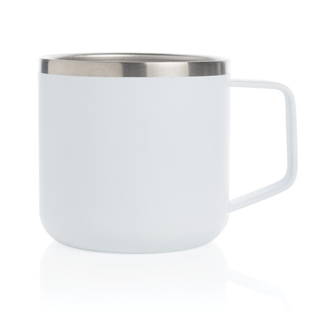 Stainless-Steel Camping-Tasse weiß bedrucken, Art.-Nr. P432.443