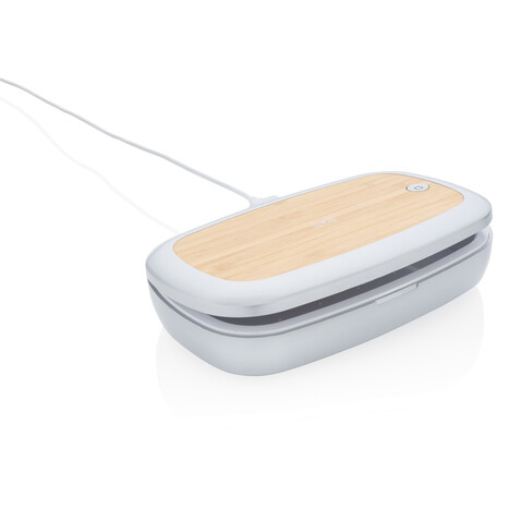 Rena UV-C Sterilisations-Box mit 5W Wireless Charger grau bedrucken, Art.-Nr. P301.132