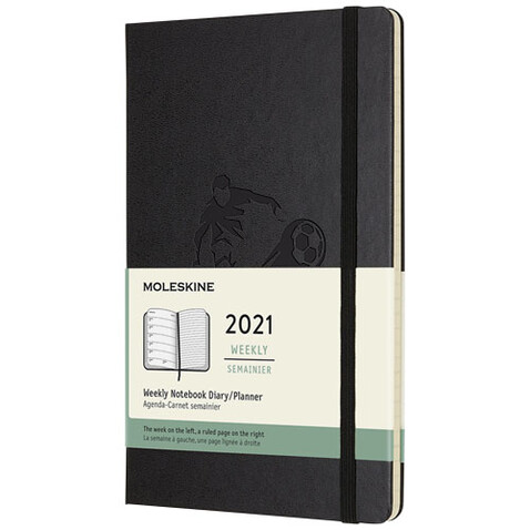 Moleskine Hardcover 12 Monate Wochenkalender L, schwarz bedrucken, Art.-Nr. 10775490