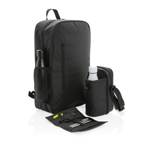 Tierra Kühl-Rucksack schwarz bedrucken, Art.-Nr. P733.081