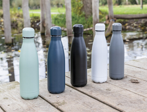 Einfarbige Vakuumisolierte Stainless Steel Flasche blau bedrucken, Art.-Nr. P436.465 Einfarbige Vakuumisolierte Stainless Steel Flasche blau bedrucken, Art.-Nr. P436.465