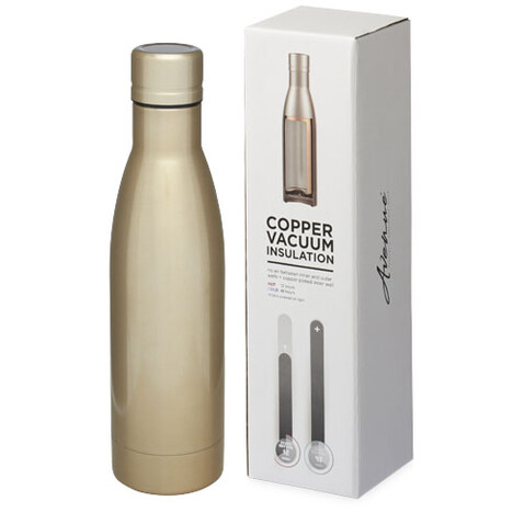 Vasa 500 ml Kupfer-Vakuum Isolierflasche, gold bedrucken, Art.-Nr. 10049414