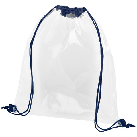 Lancaster Premium Turnbeutel 5L, navy, transparent klar bedrucken, Art.-Nr. 12008611