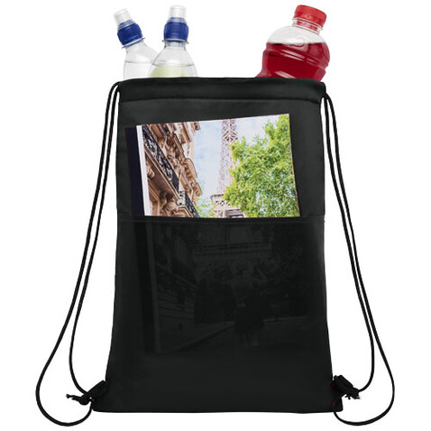 Oriole Kühltasche mit Kordelzug 5L, schwarz bedrucken, Art.-Nr. 12049500