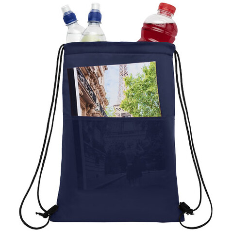 Oriole Kühltasche mit Kordelzug 5L, navy bedrucken, Art.-Nr. 12049511
