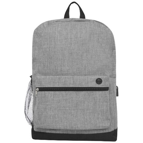 Hoss 15,6&quot; Business Laptop-Rucksack 16L, heather mediumgrau bedrucken, Art.-Nr. 12051106