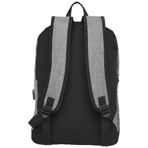 Hoss 15,6&quot; Business Laptop-Rucksack 16L, heather mediumgrau bedrucken, Art.-Nr. 12051106