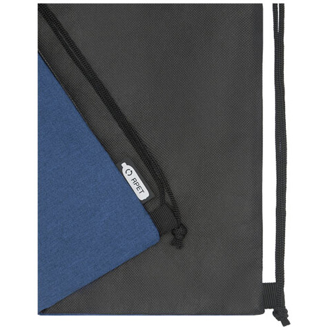Ross Turnbeutel aus RPET 5L, heather navy bedrucken, Art.-Nr. 12051811