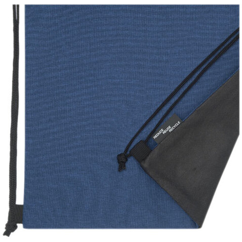 Ross Turnbeutel aus RPET 5L, heather navy bedrucken, Art.-Nr. 12051811