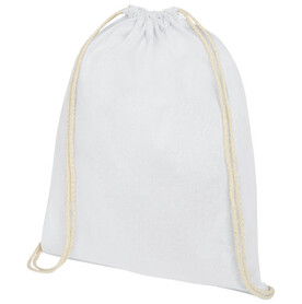 Oregon 140 g/m² Turnbeutel aus Baumwolle 5L, weiss bedrucken, Art.-Nr. 12057501 Oregon 140 g/m² Turnbeutel aus Baumwolle 5L, weiss bedrucken, Art.-Nr. 12057501