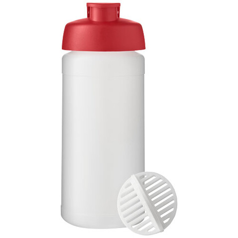 Baseline Plus 500 ml Shakerflasche, rot, klar mattiert bedrucken, Art.-Nr. 21070221