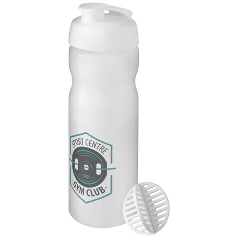 Baseline Plus 650 ml Shakerflasche, weiss, klar mattiert bedrucken, Art.-Nr. 21070301